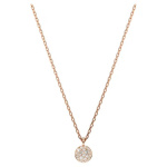 Sublima layered pendant White, Rose gold-tone plated