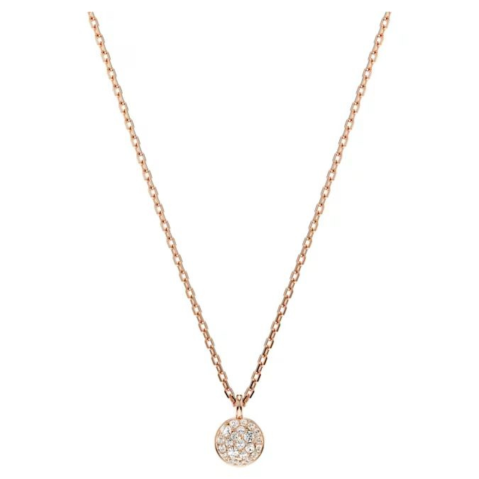 Sublima layered pendant White, Rose gold-tone plated