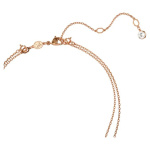 Sublima layered pendant White, Rose gold-tone plated