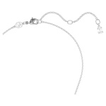 Insigne pendant Round cut, Cross, White, Rhodium plated