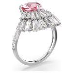 Idyllia cocktail ring Mixed cuts, Shell, Pink, Rhodium plated