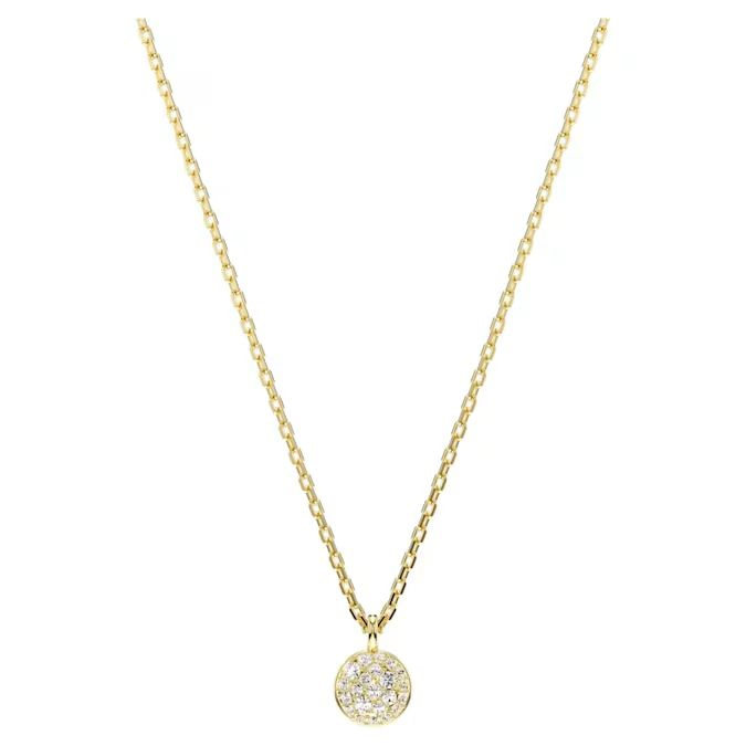 Sublima layered pendant White, Gold-tone plated