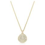 Sublima layered pendant White, Gold-tone plated