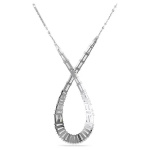 Hyperbola pendant Mixed cuts, Infinity, White, Rhodium plated