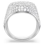 Sublima cocktail ring White, Rhodium plated
