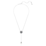 Swarovski Swan Y pendant Swan, Gray, Rhodium plated