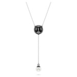 Swarovski Swan Y pendant Swan, Gray, Rhodium plated