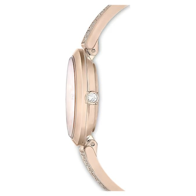 Illumina watch Swiss Made, Metal bracelet, Gold tone, Champagne gold-tone finish