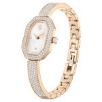 Dextera Bangle watch Swiss Made, Metal bracelet, Gold tone, Champagne gold-tone finish