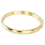 Numina bangle Mixed round cuts, White, Gold-tone plated