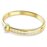 Numina bangle Round cut, White, Gold-tone plated