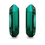 Lucent hoop earrings Octagon shape, Small, Green