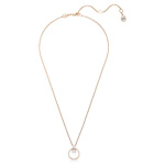 Constella pendant Pavé, Round cut, White, Rose gold-tone plated