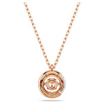 Dextera pendant Round cut, White, Rose gold-tone plated