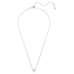 Imber pendant Round cut, White, Rhodium plated