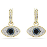 Symbolica drop earrings Evil eye, Blue, Gold-tone plated