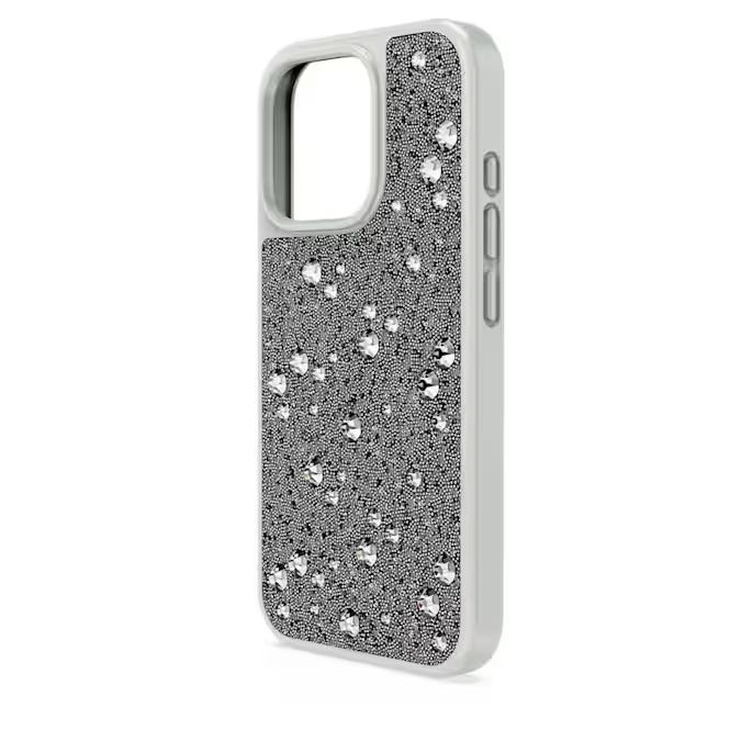 High smartphone case Scattered design, iPhone® 16, Silver Tone