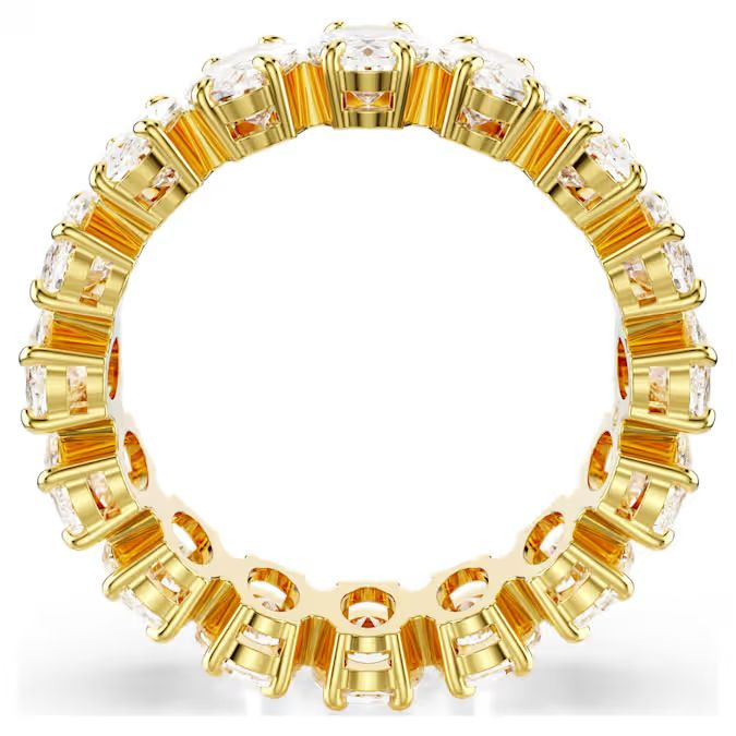 Matrix ring Oval cut, White, Gold-tone plated