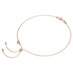 Constella necklace Crystal pearl, Round cuts, White