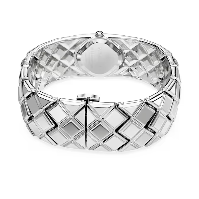 Curiosa Bangle watch Crystal bracelet, Silver tone, Stainless steel