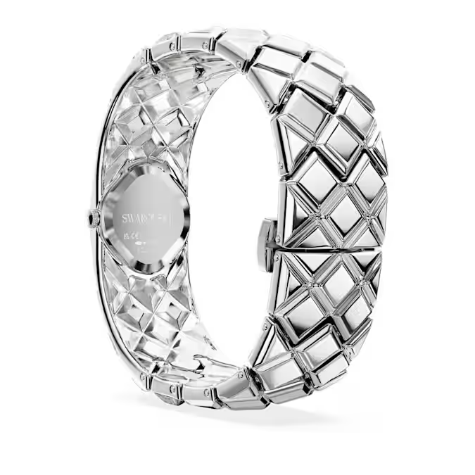 Curiosa Bangle watch Crystal bracelet, Silver tone, Stainless steel