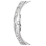 Curiosa Bangle watch Crystal bracelet, Silver tone, Stainless steel
