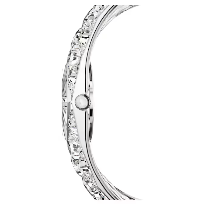 Curiosa Bangle watch Crystal bracelet, Silver tone, Stainless steel