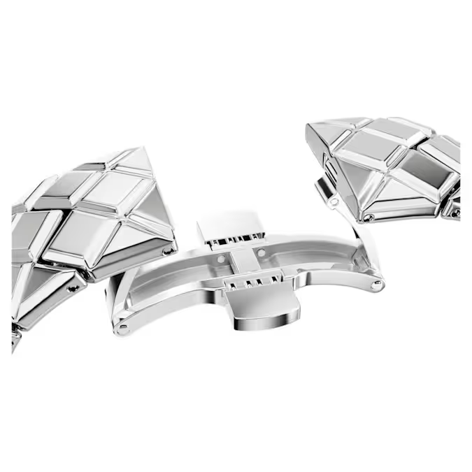 Curiosa Bangle watch Crystal bracelet, Silver tone, Stainless steel