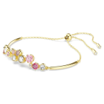 Constella bracelet Mixed cuts, Multicolored, Gold-tone plated