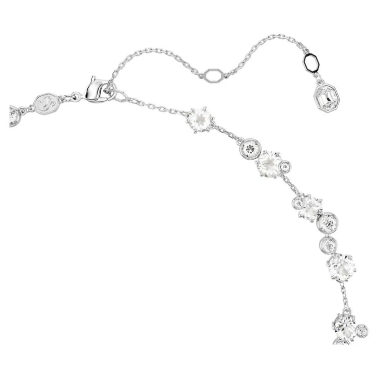 Constella necklace Round cut, White, Rhodium plated