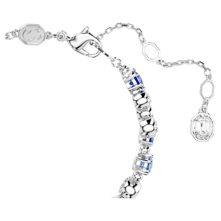 Constella bracelet Mixed cuts, Blue, Rhodium plated