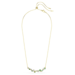 Constella necklace Mixed cuts, Green, Gold-tone plated