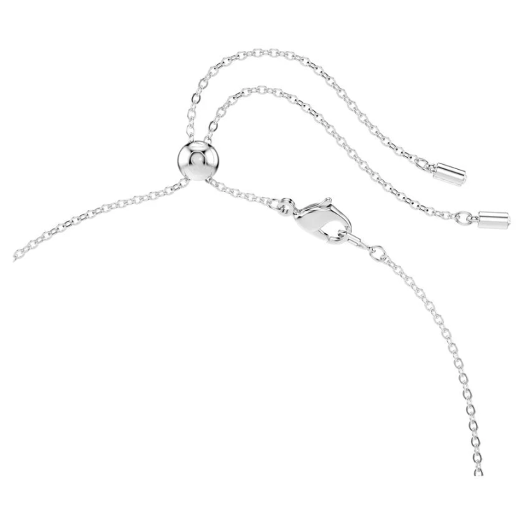 Constella necklace Mixed cuts, White, Rhodium plated