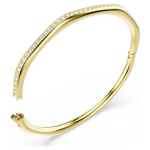 Dextera bangle Octagon shape, Round cut, White, Gold-tone plated