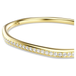 Dextera bangle Octagon shape, Round cut, White, Gold-tone plated