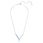 Matrix pendant Mixed cuts, Blue, Rhodium plated