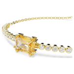 Matrix Tennis bracelet Mixed cuts, Caramel, Gold-tone plated