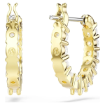 Matrix Vittore hoop earrings Round cut, White, Gold-tone plated