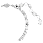 Mesmera bracelet Mixed cuts, White, Rhodium plated