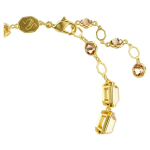Millenia Tennis bracelet Octagon cut, Caramel, Gold-tone plated