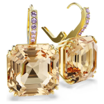 Millenia drop earrings Mixed cuts, Caramel, Gold-tone plated