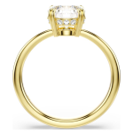 Stilla Attract cocktail ring Round cut, White, Gold-tone plated