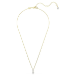 Stilla Attract pendant Round cut, White, Gold-tone plated