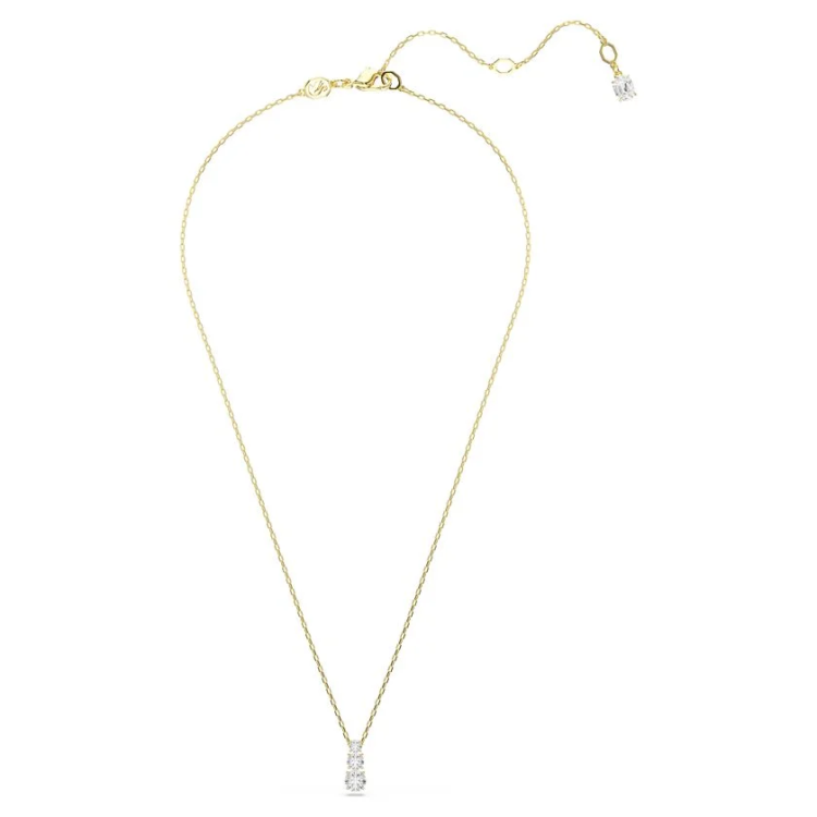 Stilla Attract pendant Round cut, White, Gold-tone plated