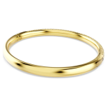 Sublima bangle Snow pavé, White, Gold-tone plated