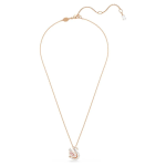 Swan pendant Mixed cuts, Swan, Pink