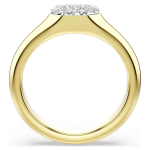 Dextera ring Mixed cuts, White, Gold-tone plated