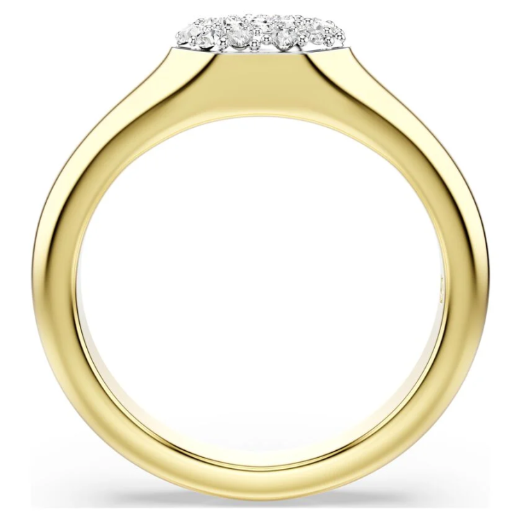 Dextera ring Mixed cuts, White, Gold-tone plated