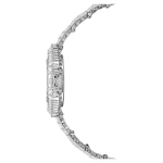 Matrix Octagon watch Baguette cut, Metal bracelet, Silver tone, Stainless steel