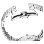 Matrix Octagon watch Baguette cut, Metal bracelet, Silver tone, Stainless steel